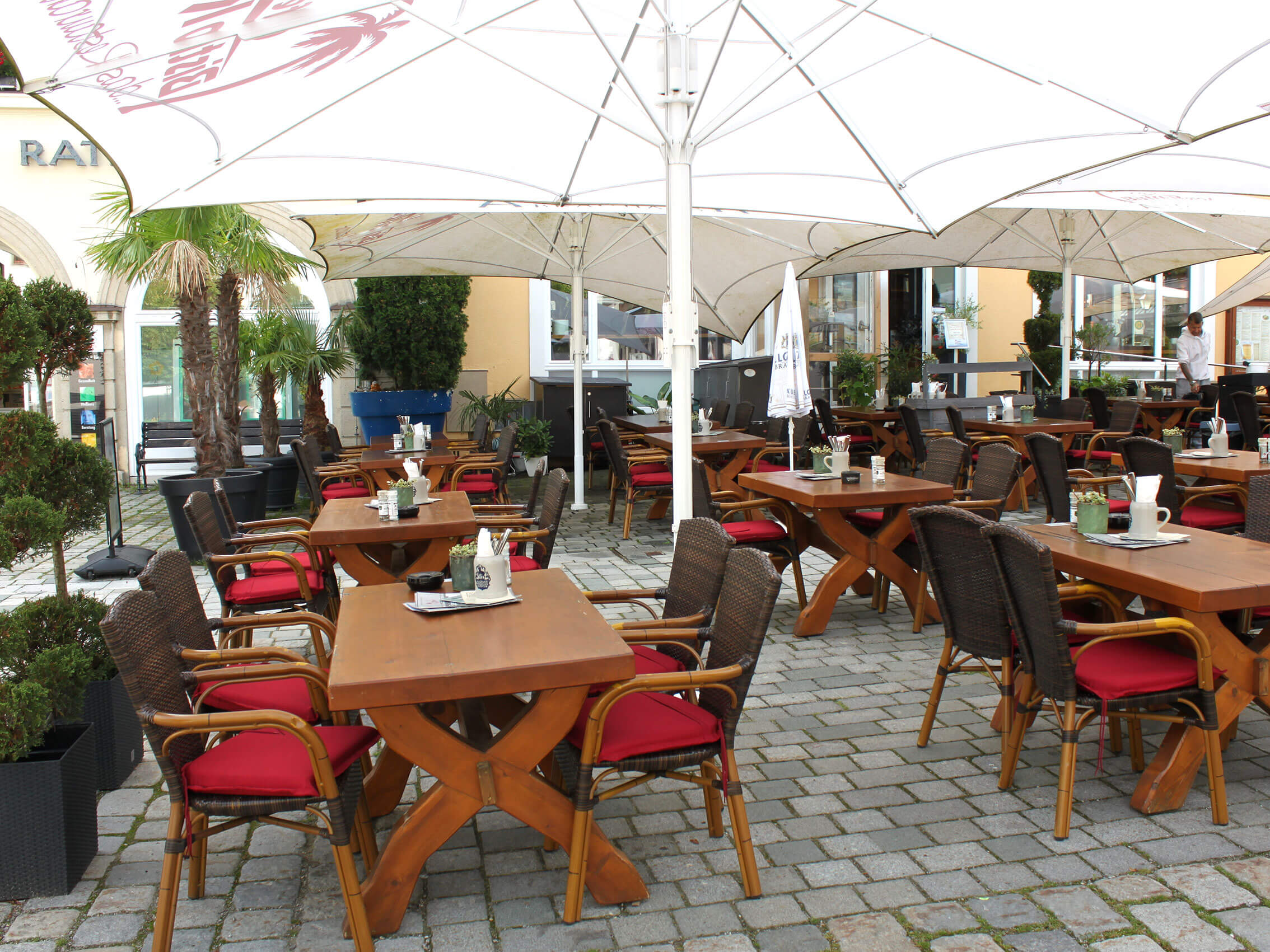 Unser Biergarten am Marktplatz in Immenstadt